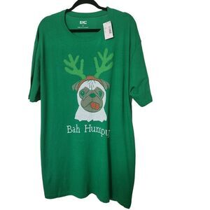 Extreme Concepts Mens Holiday Christmas Graphic Green T-Shirt Size XL